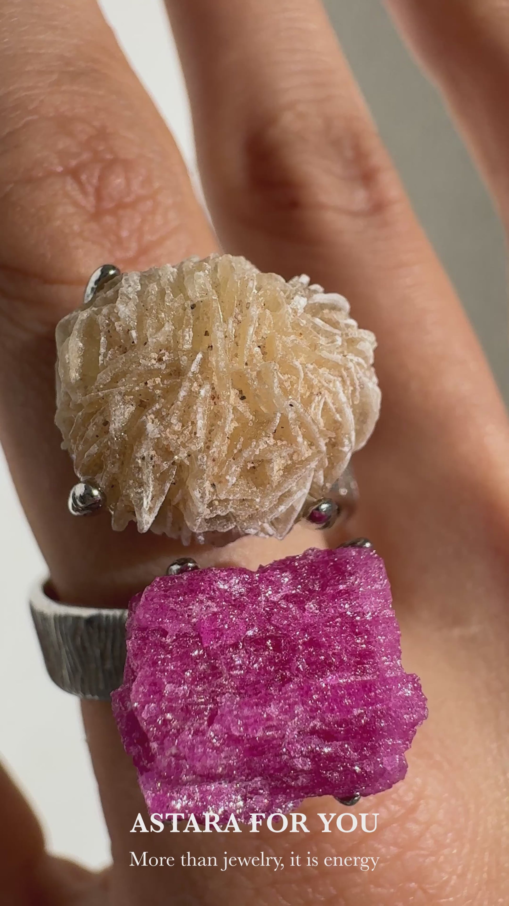Desert Rose & Ruby （Red Corundum） One of a Kind Ring