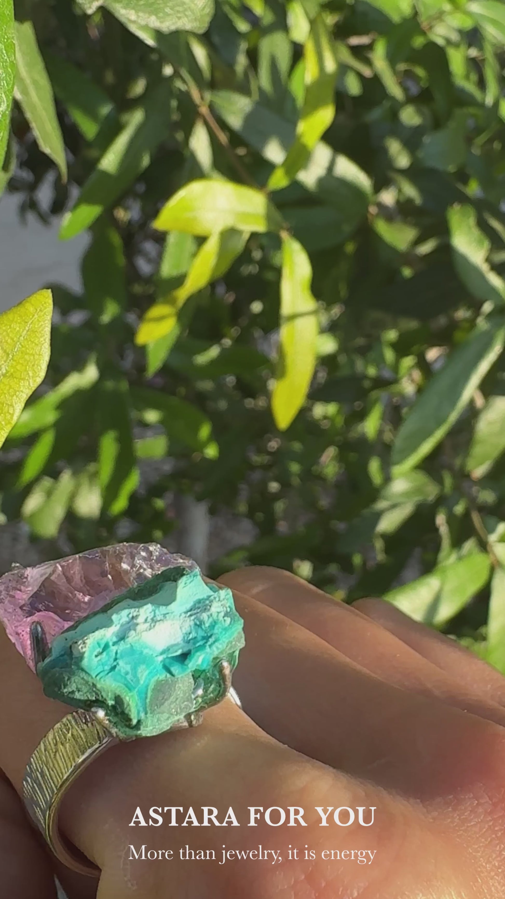 Amethyst & Chrysocolla One of a Kind Ring