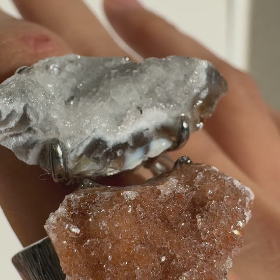 Raw Sugar Quartz Duo One of a Kind Ring