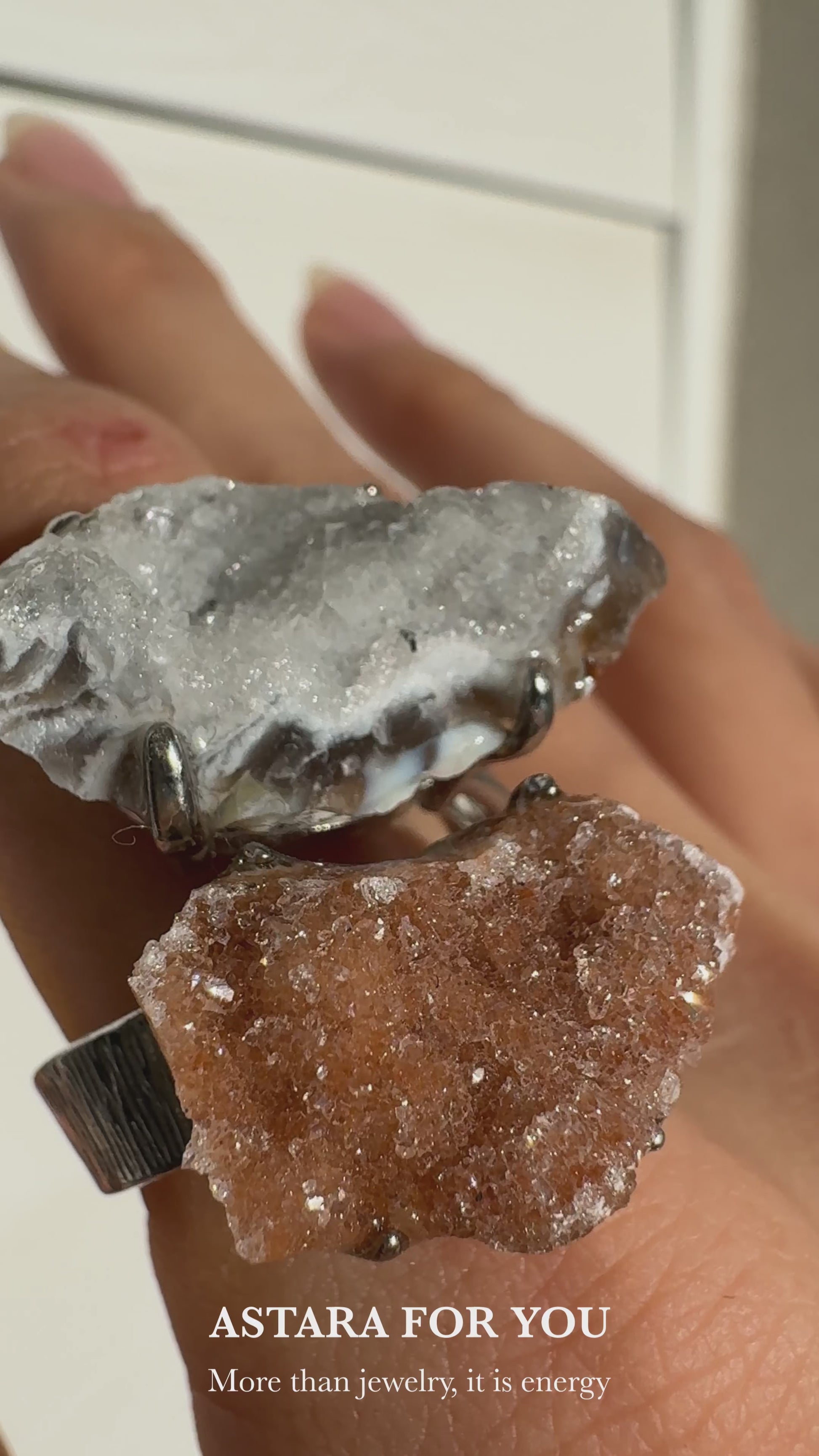 Raw Sugar Quartz Duo One of a Kind Ring