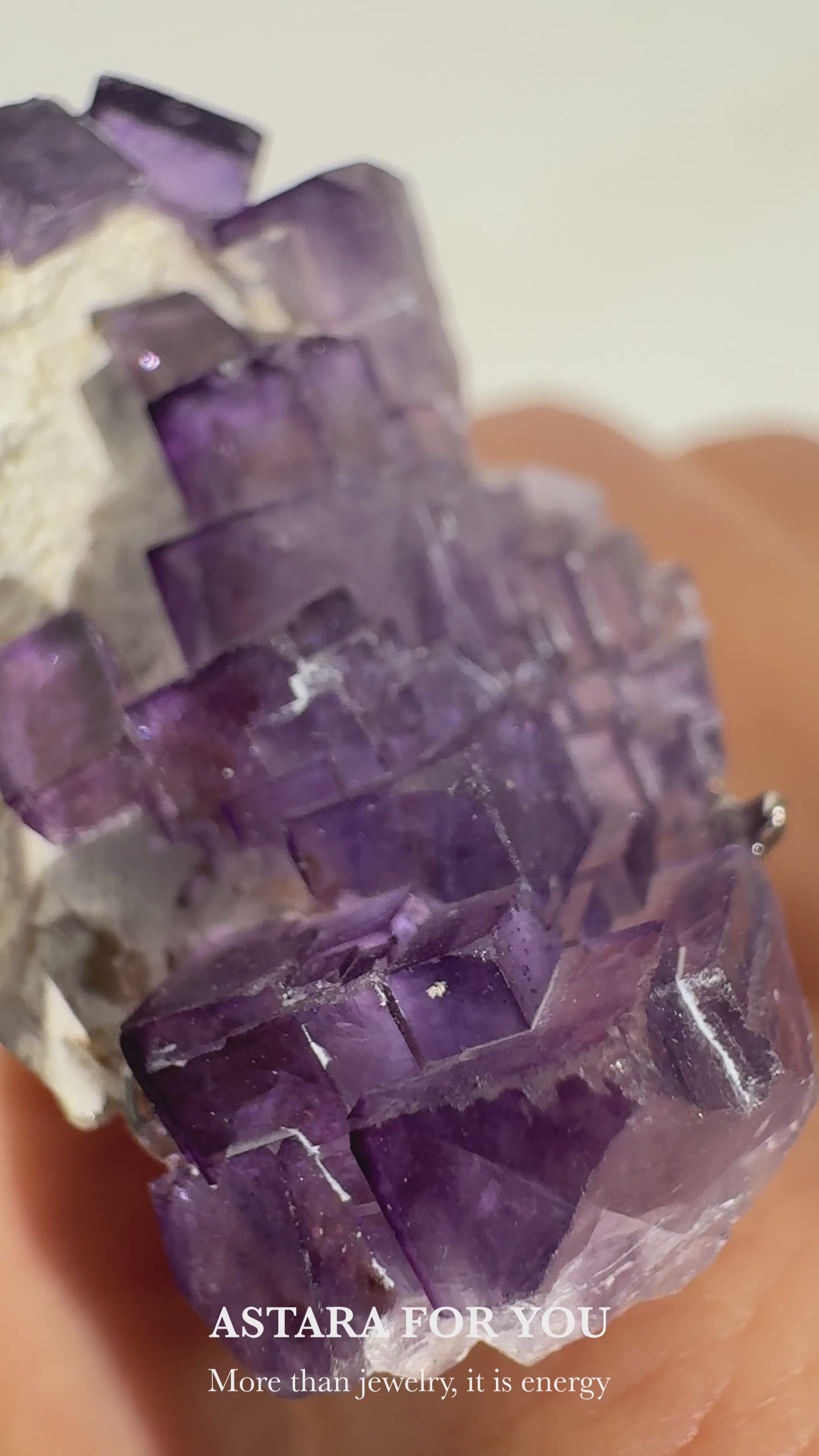 Raw Purple Matrix Fluorite Ring / one of a kind