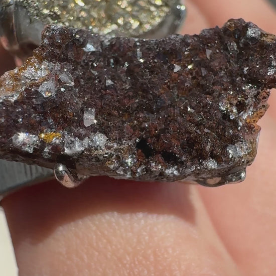 Pyrite & Limonite with Quartz One of a Kind Ring