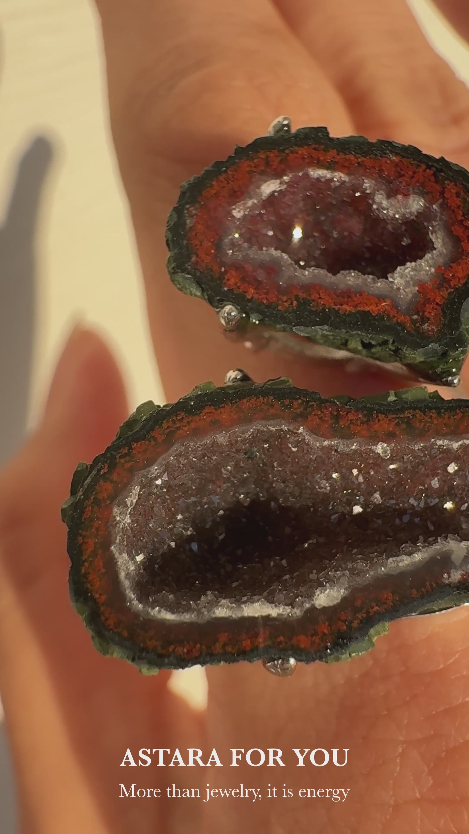 Agate Geode One of a Kind Ring