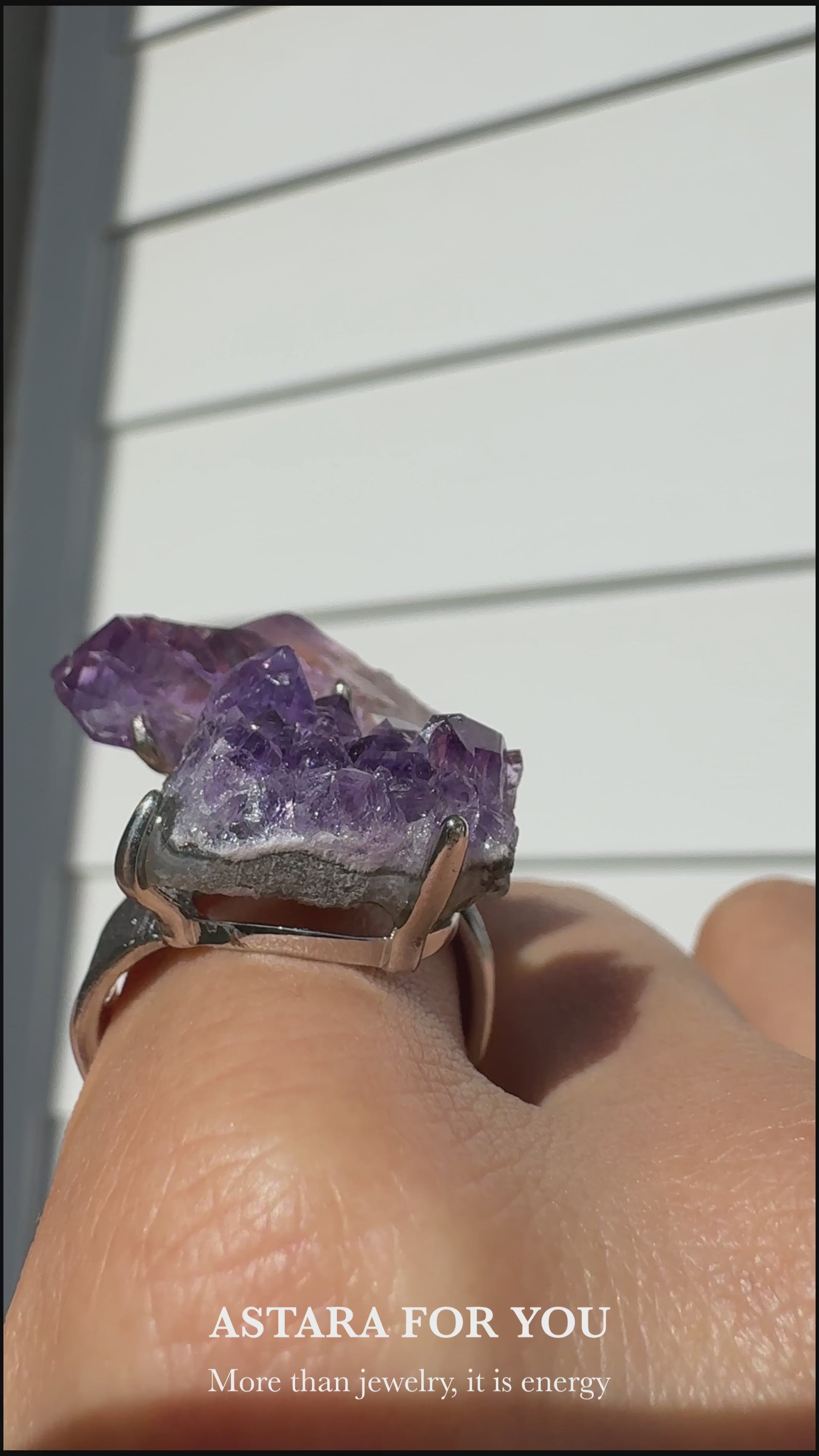 Double Amethyst One of a Kind Ring
