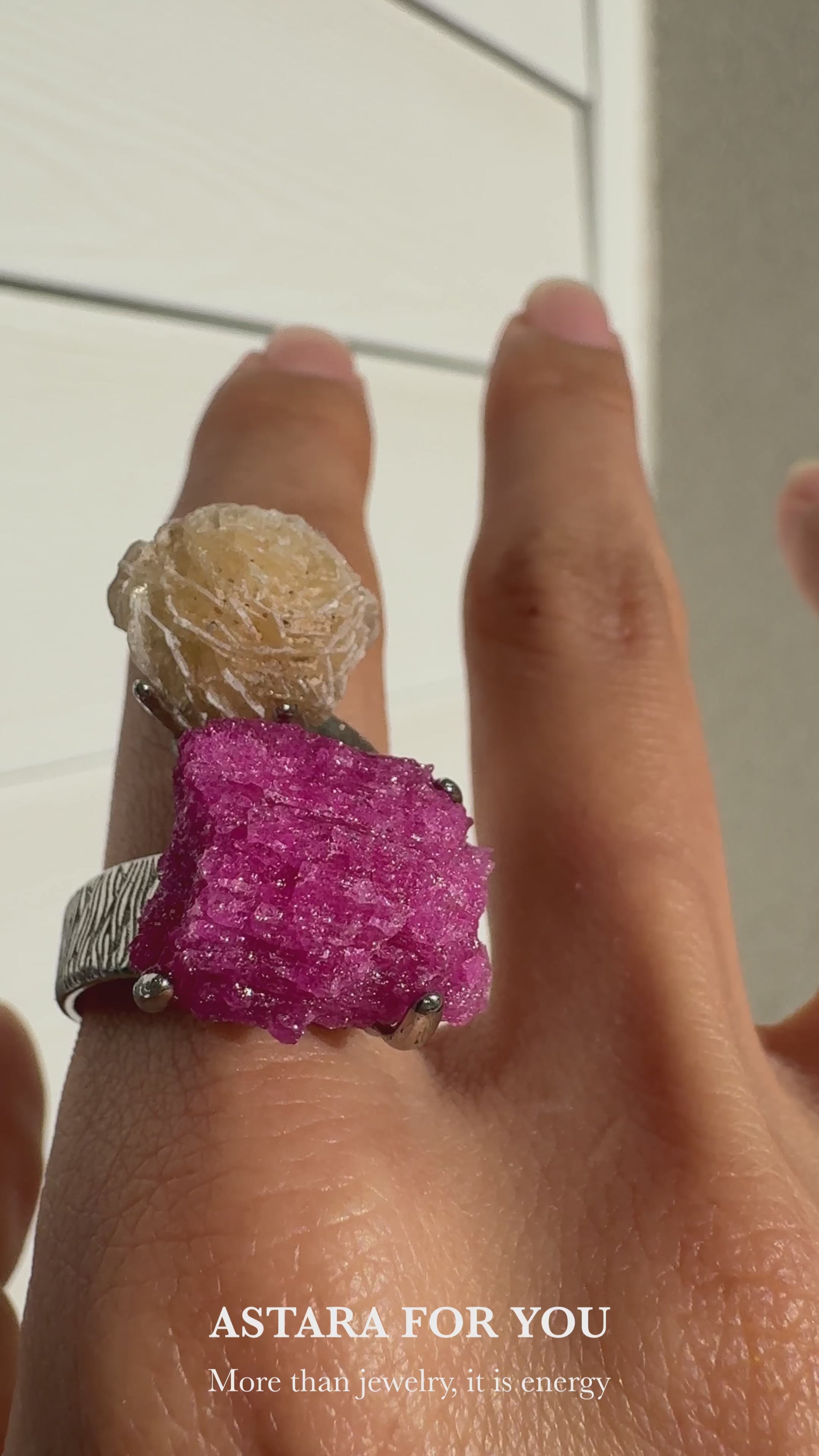 Desert Rose & Red Corundum One of a Kind Ring Ⅲ