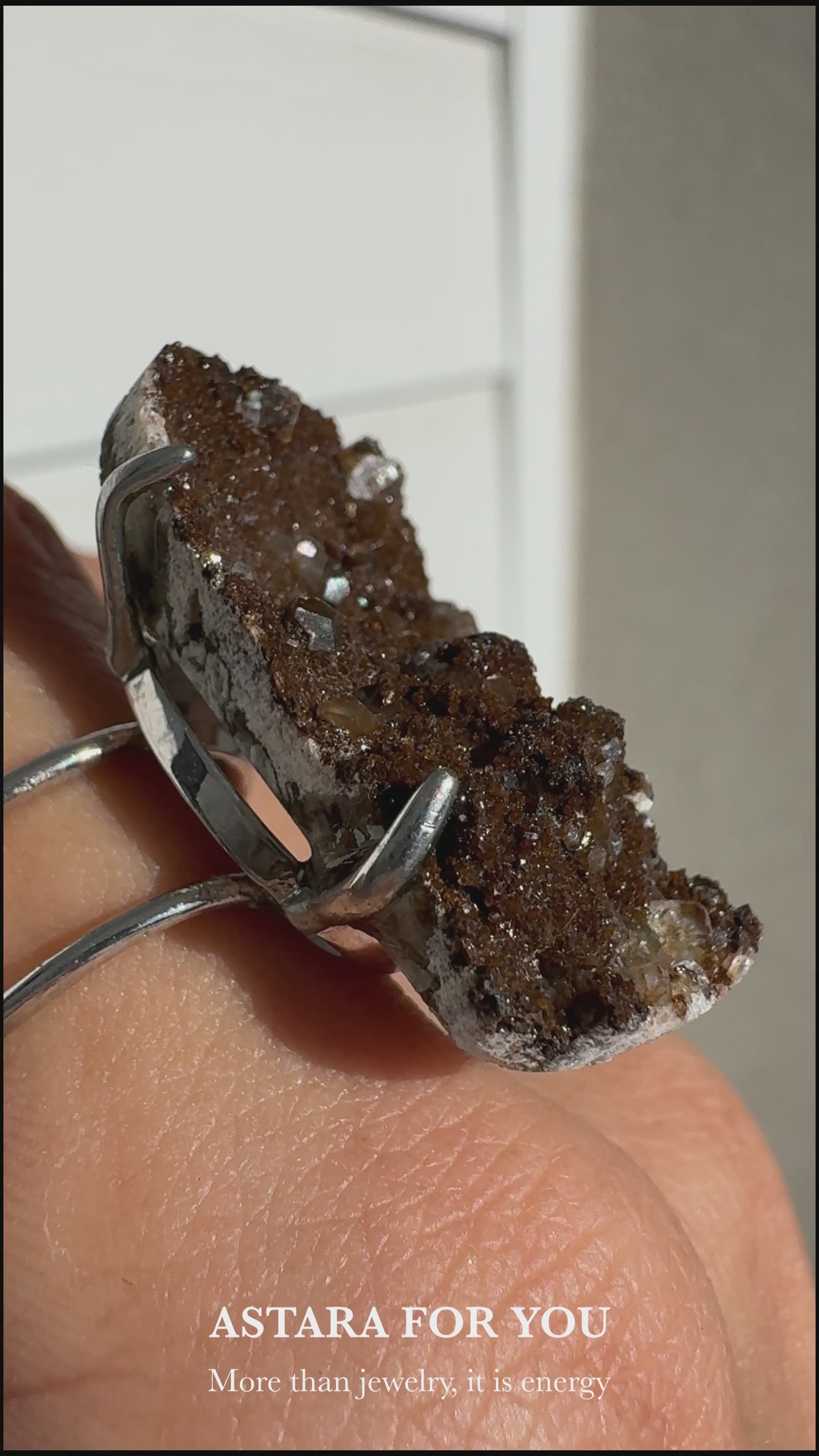Raw Limonite with Quartz One of a Kind Ring