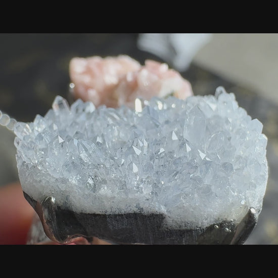 Raw Pink Calcite & Celestite One of a Kind Ring