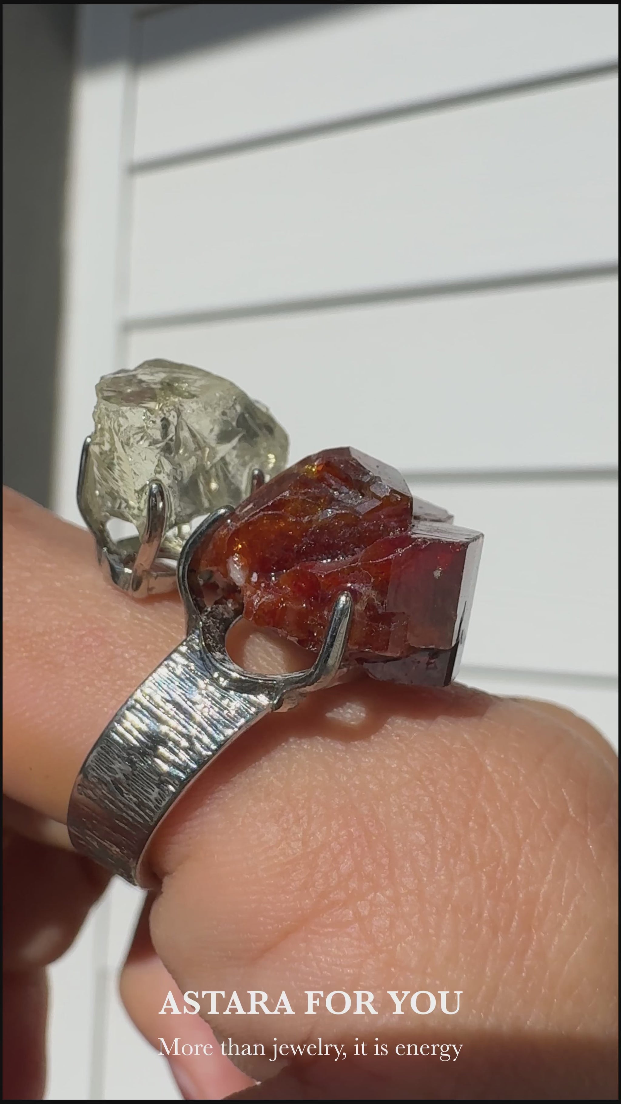 Raw Citrine & Vanadinite One of a Kind Ring