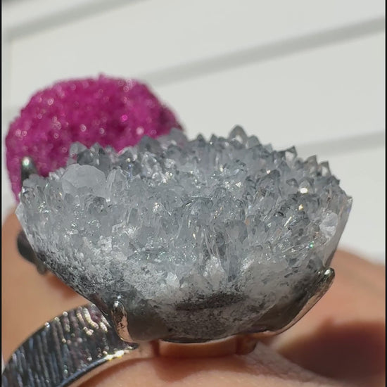 Red Corundum & Celestite One of a Kind Ring