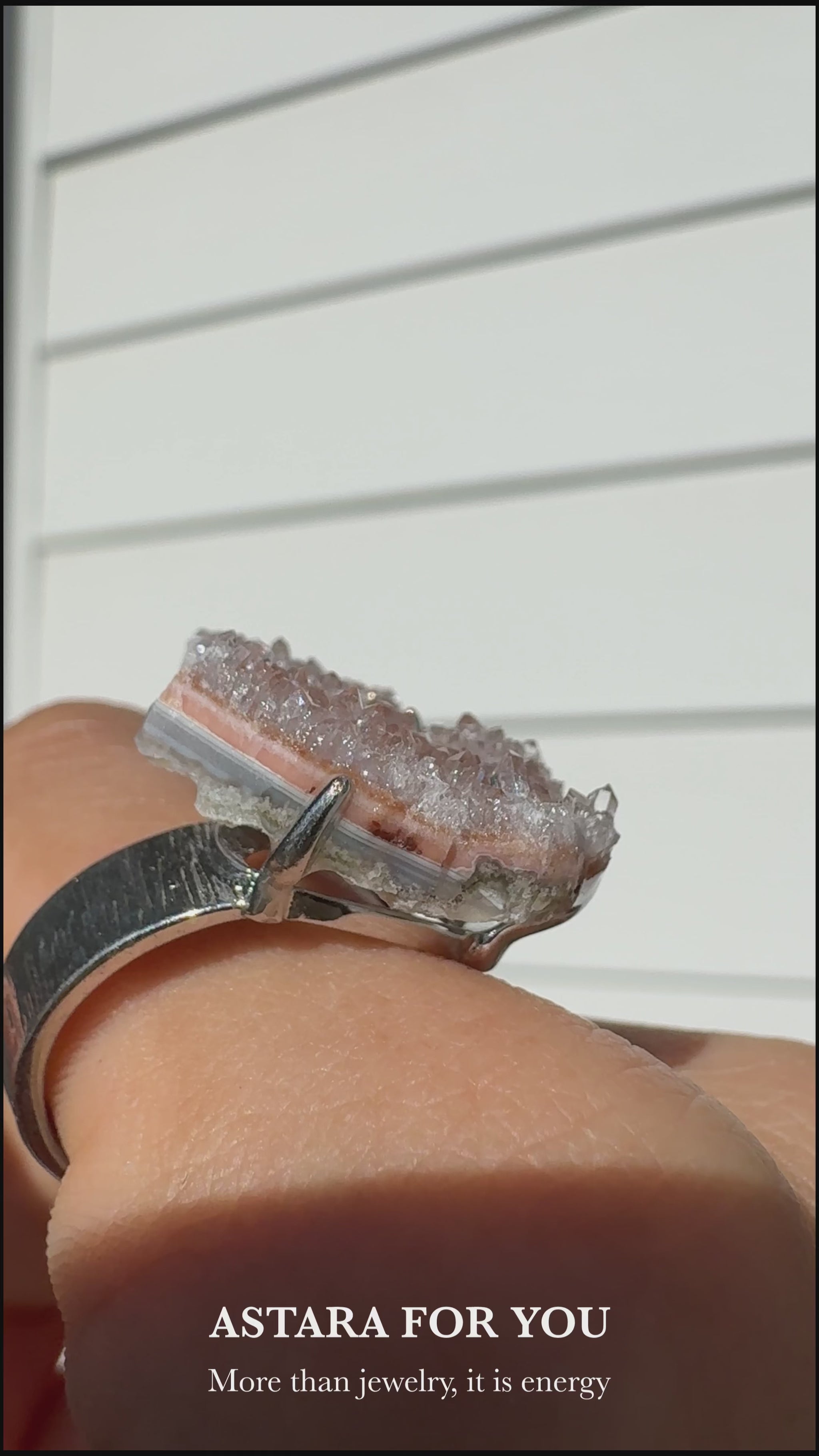 Raw Double Sugar Quartz One of a Kind Ring